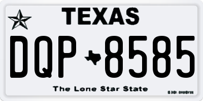 TX license plate DQP8585