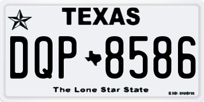 TX license plate DQP8586