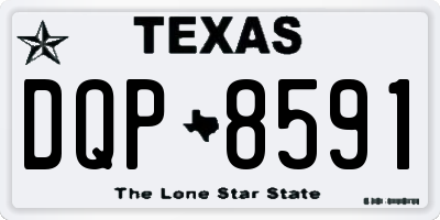 TX license plate DQP8591