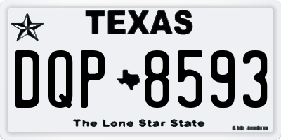 TX license plate DQP8593