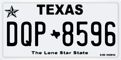 TX license plate DQP8596