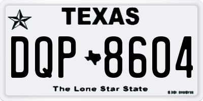 TX license plate DQP8604