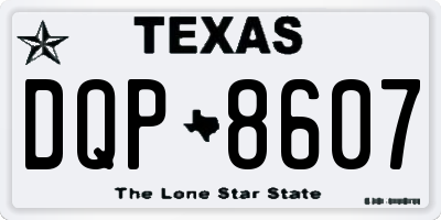 TX license plate DQP8607