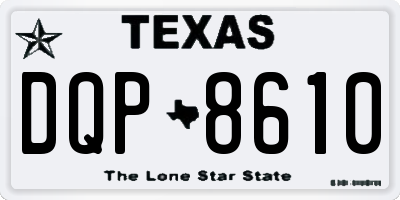 TX license plate DQP8610