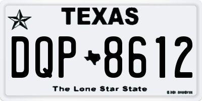 TX license plate DQP8612