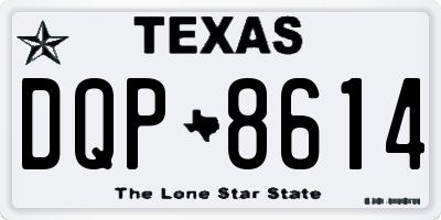 TX license plate DQP8614