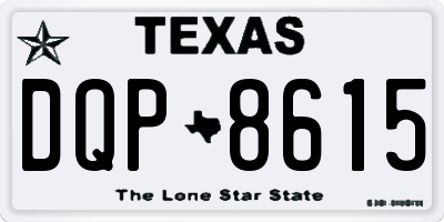 TX license plate DQP8615