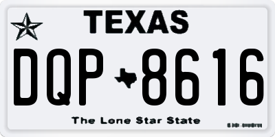 TX license plate DQP8616
