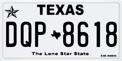 TX license plate DQP8618