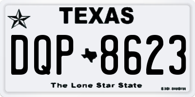 TX license plate DQP8623
