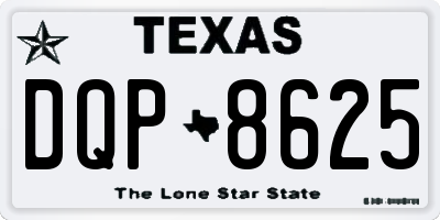 TX license plate DQP8625
