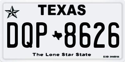 TX license plate DQP8626
