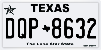 TX license plate DQP8632
