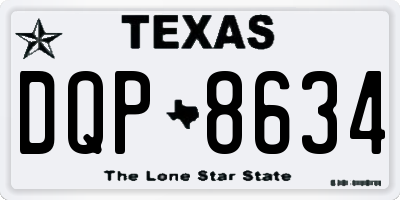 TX license plate DQP8634