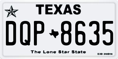 TX license plate DQP8635