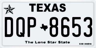 TX license plate DQP8653