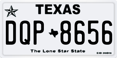 TX license plate DQP8656