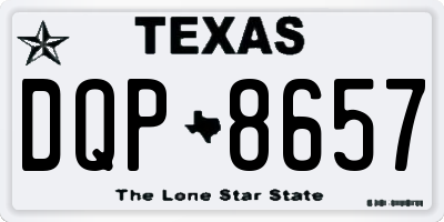 TX license plate DQP8657
