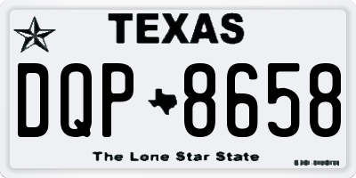 TX license plate DQP8658