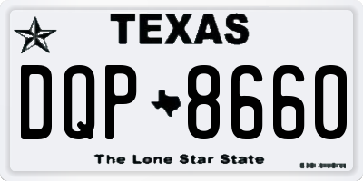 TX license plate DQP8660
