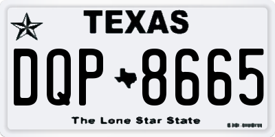 TX license plate DQP8665