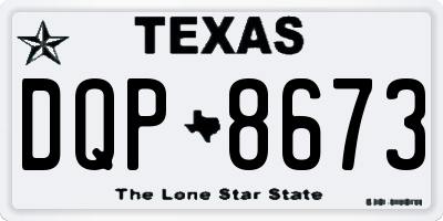 TX license plate DQP8673