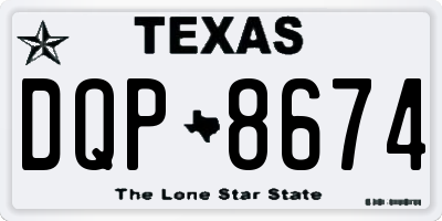TX license plate DQP8674