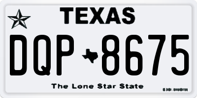 TX license plate DQP8675