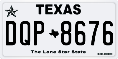 TX license plate DQP8676
