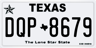 TX license plate DQP8679