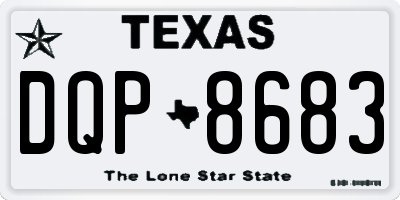 TX license plate DQP8683