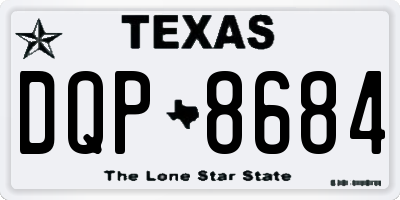 TX license plate DQP8684