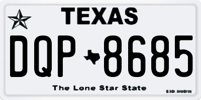 TX license plate DQP8685