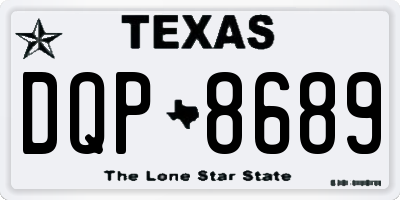 TX license plate DQP8689