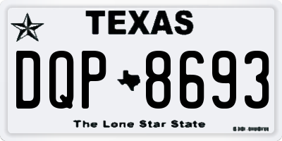 TX license plate DQP8693