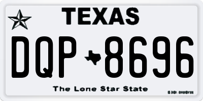 TX license plate DQP8696