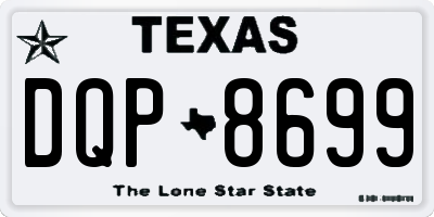 TX license plate DQP8699