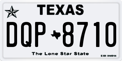 TX license plate DQP8710