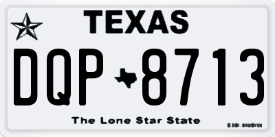 TX license plate DQP8713