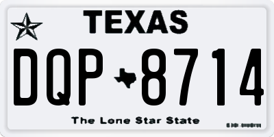 TX license plate DQP8714