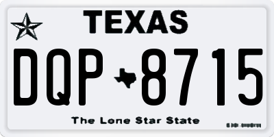 TX license plate DQP8715