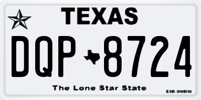 TX license plate DQP8724