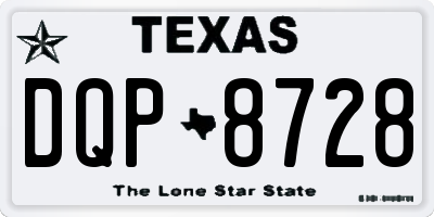 TX license plate DQP8728