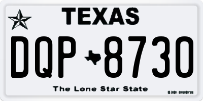 TX license plate DQP8730