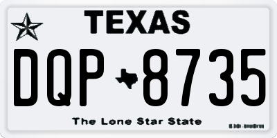 TX license plate DQP8735
