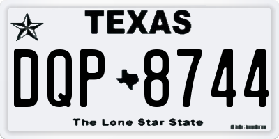 TX license plate DQP8744