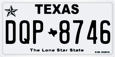 TX license plate DQP8746