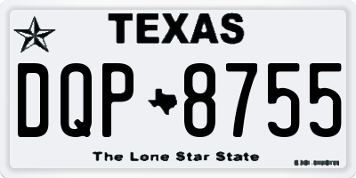 TX license plate DQP8755