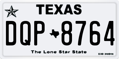 TX license plate DQP8764