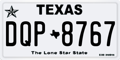 TX license plate DQP8767